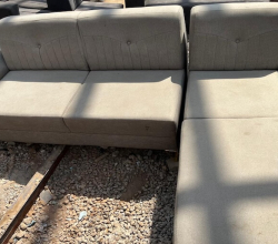 Modern L-Shaped Sectional Sofa | 3-Seater Fabric Couch with Chaise